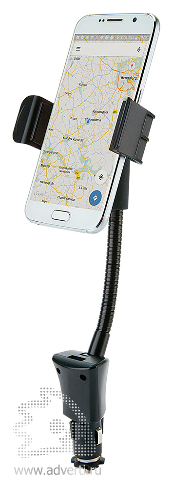 Зарядное устройство для автомобиля с подставкой для телефона