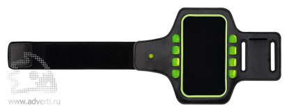 Спортивный чехол для телефона с LED подсветкой на руку, общий вид