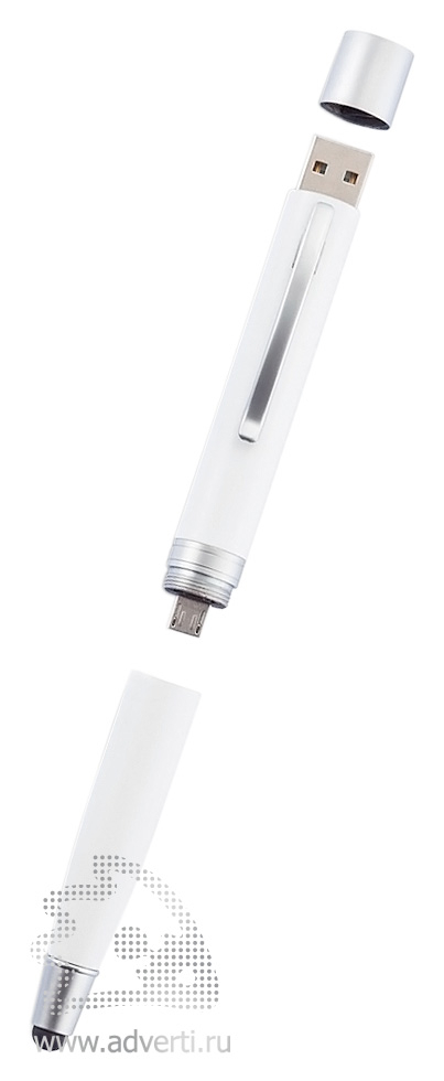 Ручка-стилус с зарядным устройством 3 в1, 1650 mAh 