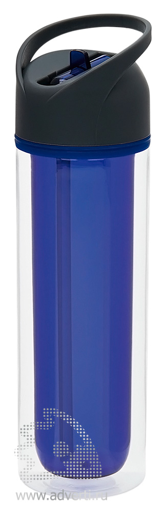 Бутылка для воды Tritan с двойными стенками, синяя