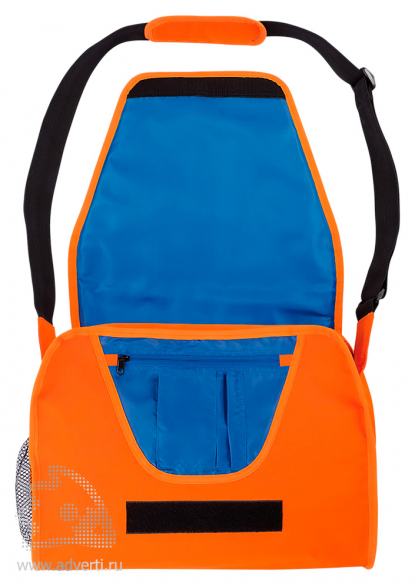 Конференц-сумка с цветным вкладышем, оранжевая открытая