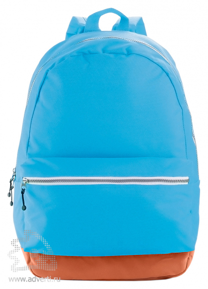 Рюкзак с застежками разных цветов, голубой