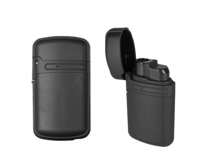 Зажигалка турбо XHD-988 RUBBER, черная