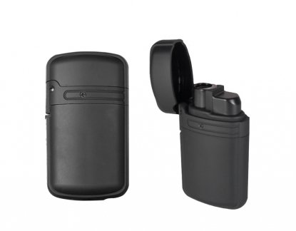 Зажигалка турбо XHD-988 RUBBER, черная