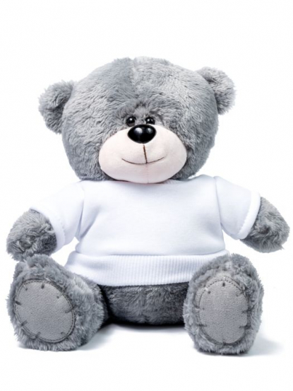 Мишка серый Ted в свитшоте, белый