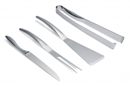Набор для барбекю Wave, ver.2: нож, вилка, щипцы, лопатка
