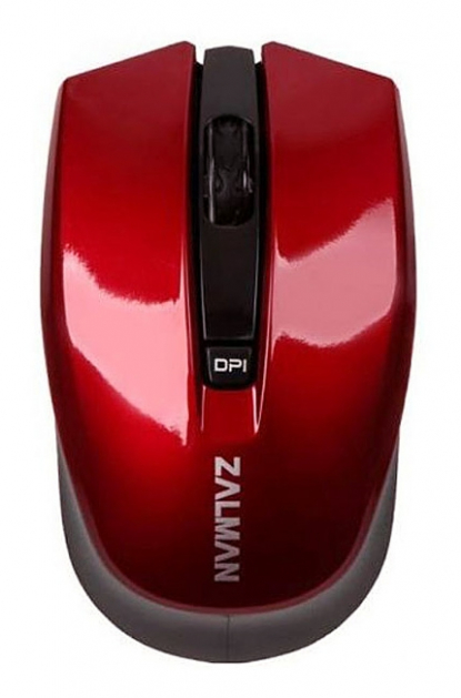 Беспроводная компьютерная мышь ZALMAN RED, красная, вид сверху