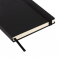 Ежедневник Marseille soft touch BtoBook, недатированный, чёрный, ляссе и резинка в цвет обложки