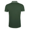 Рубашка поло мужская PASADENA MEN 200, с контрастной отделкой зеленая с белым, спина