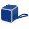 Портативная колонка Cube с подсветкой, синяя, обратная сторона