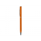 Ручка металлическая шариковая Атриум софт-тач, оранжевая, вид сбоку