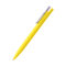 Ручка шариковая Mira Soft, жёлтая, вид сбоку