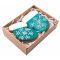 Новогодний набор имбирных пряников Сапожок + Варежка расписные со снежинкой, в коробке