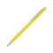 Ручка-стилус металлическая шариковая Jucy Soft soft-touch, желтая