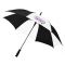 Зонт-трость Barry, полосатый, черный, с нанесением