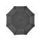 Зонт-трость вентилируемый, Balmain, полуавтомат, чёрный с серым, купол
