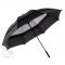 Зонт-трость Degna Slazenger с двойным куполом, механический, черный с серым