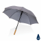 Автоматический зонт-трость с бамбуковой ручкой Impact из RPET AWARE™, d103 см, темно-серый
