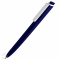 Ручка шариковая Pigra P02 Mat, тёмно-синяя с белым