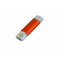Флешка c дополнительным разъемом Micro USB 3-in-1 TypeC, оранжевая