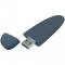 Флешка Pebble Type-C, USB 3.0, серо-синяя, в открытом виде