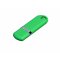 Флеш-накопитель промо прямоугольной формы с закругленными краями, зелёный
