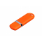 Флеш-накопитель промо прямоугольной формы с закругленными краями, оранжевый
