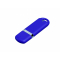 Флеш-накопитель промо прямоугольной формы с закругленными краями, синий