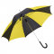 Зонтик-трость DISCO & DANCE, черный с желтым