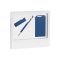 Набор ручка Star + флеш-карта Case 8 Гб + зарядник Theta 4000 mAh в белом футляре, синий