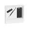 Набор ручка Star + флеш-карта Case 8 Гб + зарядник Theta 4000 mAh в белом футляре, черный