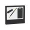 Набор ручка Star + флеш-карта Case 8 Гб + зарядник Theta 4000 mAh в черном футляре, черный с золотом