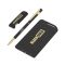 Набор ручка Star + флеш-карта Case 8 Гб + зарядник Theta 4000 mAh в черном футляре, черный с золотом, нанесение