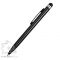 Ручка-стилус металлическая шариковая Poke, черная, сбоку