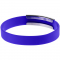 Силиконовый браслет Brisky с металлическим шильдом, синий, обратная сторона