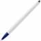 Ручка шариковая Tick, белая с синим, вид сзади