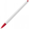 Ручка шариковая Tick, белая с красным, вид сзади