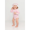Шапочка детская Baby Prime, розовая с молочно-белым, пример использования