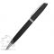 Ручка металлическая soft-touch шариковая Flow, черная, сбоку