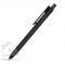 Ручка металлическая шариковая Haptic soft-touch, черная, сбоку