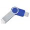 USB flash-карта Swing, синяя, полуоткрытая