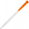 Ручка шариковая Favorite, белая с оранжевым, вид сзади