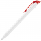 Ручка шариковая Favorite, белая с красным, вид сбоку