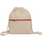 Рюкзак-мешок хлопковый Lark с цветной молнией, красный