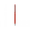 Ручка-стилус металлическая шариковая Jucy Soft soft-touch, красная, вид сзади