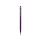 Ручка-стилус металлическая шариковая Jucy Soft soft-touch, фиолетовая, вид сзади