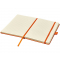 Записная книжка А5 Nova, оранжевая, резинка, лента-закладка, петля для ручки