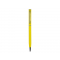 Ручка металлическая шариковая Атриум софт-тач, жёлтая, общий вид