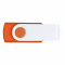 Флешка TWIST WHITE CLIP COLOR 3.0, оранжевая