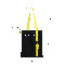 Шоппер Superbag black с ремувкой 4sb, черный с желтым